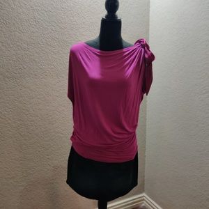 Fuschia Bow Blouse